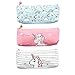 Unicorn Pen Holder Makeup Bag Canvas Pencil Pouch Zipper Stationery Purse Cute Wallet Cosmetic Bags Travel Small Case 3PCS