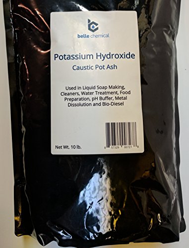 Potassium Hydroxide - (Caustic Potash) (90%) (Flakes) (4oz to 20pound) (10 pound) Potassium Hydroxide - (Caustic Potash) (90%) (Flakes) (4oz to 20pound) (10 pound)