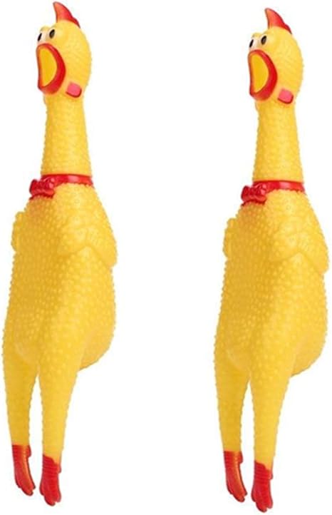 2 Pack Large Screaming Chicken Toy 