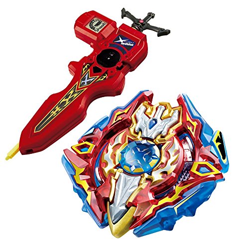 Beyblade Burst Starter B-92 Sieg Xcalibur 1.Ir Beyblades set with B-94 Bey Digital Sword Launcher Red