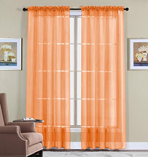 Wpm  60 x 63-inches sheer window elegance curtains/drap…