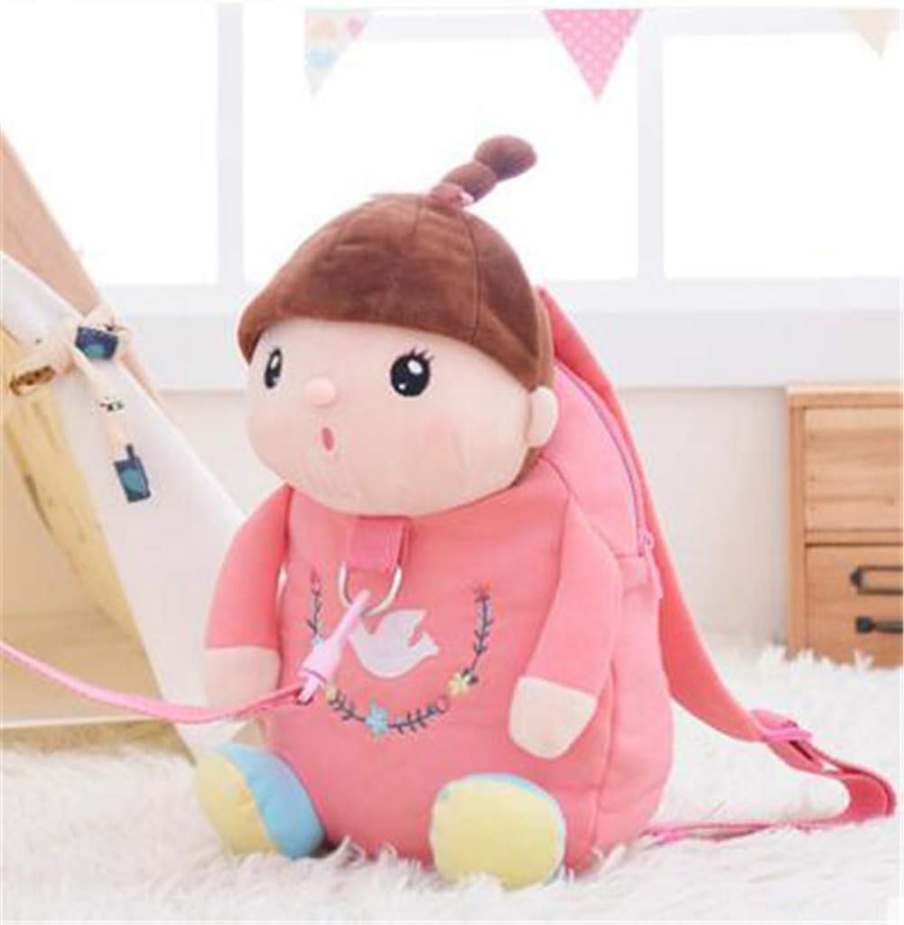 PANGDUDU Children'S School Bag Anti-Lost Backpack Cute Elephant/Rabbit With Traction Rope 1-3 Years Old Baby Kindergarten Cute Bag Birthday Gift, Watermelon Red Sugar Beans