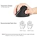 Autley Wireless Ergonomic Mouse 2.4G Optical Vertical Mouse Wireless Mouse with Adjustable DPI 1000 / 1200 / 1600 DPI, Black