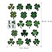PBPBOX St Patrick's Day Decorations Shamrock Clings 52 Pcs Removable Window Clings 3 Sheet