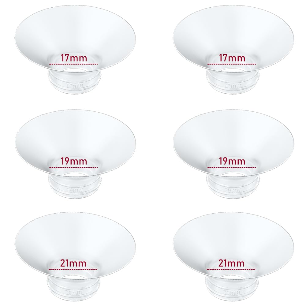 Photo 1 of Flange Insert 17/19/21mm 6pcs Compatible with Momcozy M5/M9/M6/S12 Pro/V1 Pro/V2 Pro,for Spectra/Medela/MomMed/eufy/Lansinoh/Elvie Breast Pump,Fit for 24mm Flange/Shield of Most Pumps