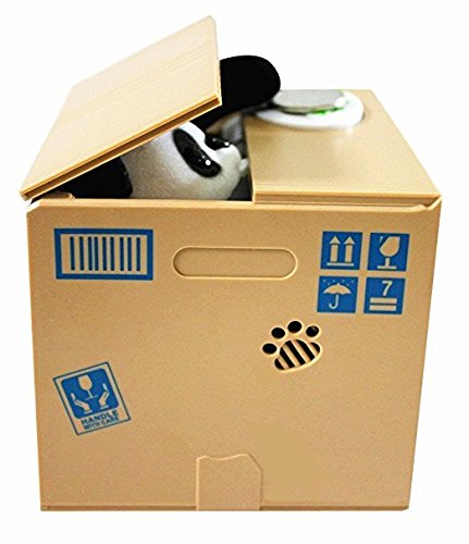 Resulzon Stealing Coin Panda Box - Piggy Bank - Panda Bear - English Speaking - Great Gift for Any Child