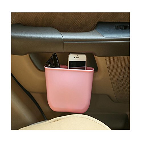 Iuhan Fashion Garbage Catcher Storage Organizer Box Car Seat Slit Pocket (Pink)