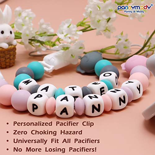 Personalized Pacifier Clip with Name, Customizable Silicone Pacifier