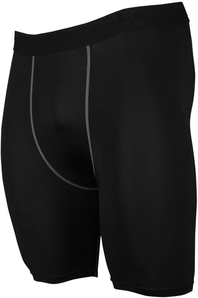 Sanke Men's Under Layer Base Wear Sports Athletic Body Armour Compression Shorts Bottom Blk XL