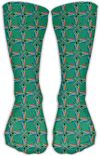 South Africa Texture Flag Casual Socks Crew Socks Crazy Socks Soft Breathable For Sports Athletic Running