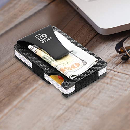 Carbon Fiber Slim Wallet | RFID Minimalist Wallet | Carbon Fiber Money Clip | Credit Card Holder Wallet for Men and Women | Fiber Wallets | Slim Wallet | Cash Money Clip | 2020 Version