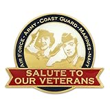 Salute To Our Veterans Man and Woman Patriotic Lapel Pin