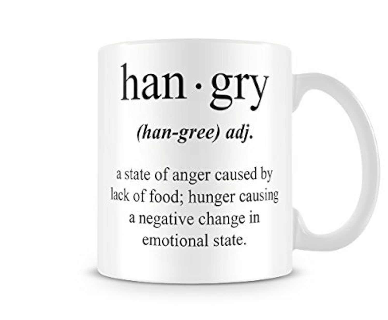 Behind The Glass - Hangry - Printed Funny Mug - Great Gift/Present Idea, Ceramic, 11fl.oz.