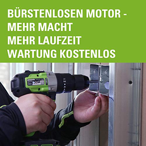 Greenworks Tools 24V Akkubohrer 60Nm Bürstenloser akkuschrauber mit LED Lichter, Chuck 13mm, 20 Drehmomentsatz… – Bild 4