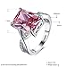 Swarovski Crystal Rings Sterling Silver For Women Pink White Gold Plated Size 8 Jewelry