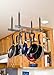 Rack It Up Ceiling Bar Pot Rack (pair) with 12 hooks, Steel Gray Hammertone