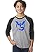 Pokemon Go Gym Team Mystic Blue Youth 3/4-Sleeve Raglan Tee T-Shirt