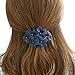 Coromose Women Handmade Flower Banana Barrette Hair Clip Hair Pin Claw (Blue)