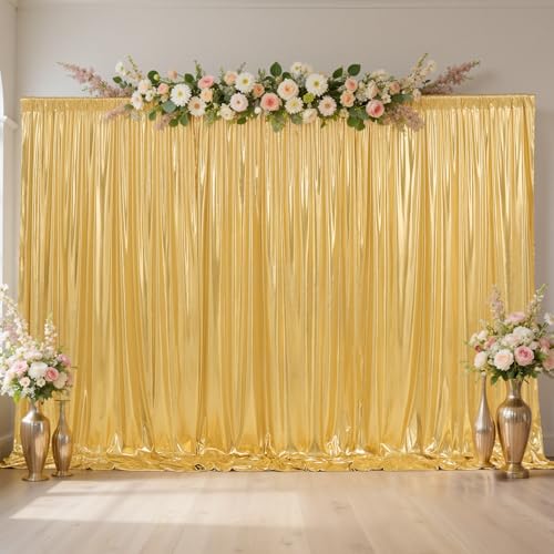 20x8ft Gold Sequin Backdrop Curtain Panels