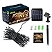 Solar String Lights, Outdoor String Lights, Lellel 3rd Gen Super Bright LED String Lights, Great for Yard Patio Garden Tree Party Wedding Decoration, Warm White with 8 Working Modes