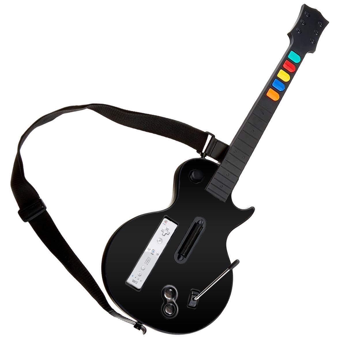 Photo 1 of DOYO Wii Guitar Hero, Wireless Guitar Hero Controller for Guitar Hero Wii and Rock Band 2 Wii U Games (Excluding Rock Band 1) with Strap, Color Black