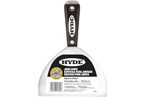 Hyde Tools 01850 Stainless Steel Hammer Head Joint Knife, Black and Silver, 6-Inch