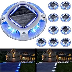 Solar Driveway Lights with 2 Color Modes, IP68