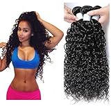 Perstar 8A Grade Uprocessed Brazilian Water Wave virgin hair 4 Bundles Remy Human Hair Natural Color (18 20 22 24, Natural Color) …