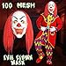 Halloween Scary Clown Mask Pennywise Stephen King's It Mask Halloween Horror Decoration for Adults