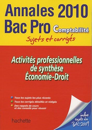 Download Activités professionnelles de synthèse Economie-Droit Bac Pro Comptabilité : Sujets et corrigés PDF