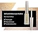 Diamond Liquid Eyeshadow 4 Colors Glitter Shimmer Eyeshadow Deep Stereoscopic Long Lasting Liquid Eyeshadow Set Matte Eye Shadow Sparkling Shimmer Eyes Makeup for Women Girl (4 Color C)