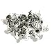 Refaxi®100pc Multi-functions Silver Plated Steel Flat Pad Earring Post Stud Jewelry Findings DIY 6mm New Creativity