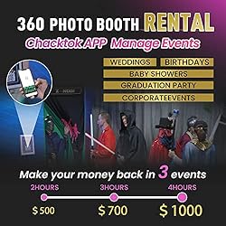 ZANOGI 360 Photo Booth Machine with Software for