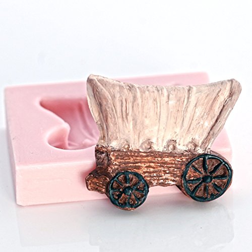 Covered Wagon Silicone Mold Easy to use with Chocolate, Fondant, Candy, Resin, Polymer Clay, Metal Clay. Jewelry, Craft, Food Safe Mold.