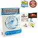 Portable Fan Solar Mini Fan LED Table Lamp 3 in 1 Multi-function Eye-Care Flashlight Light for Home Camping Solar Cooling Fans(Blue)