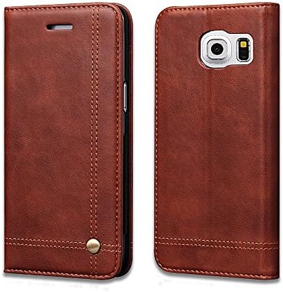 Hoko Magnetic Flip Cover for Samsung Galaxy S7 Edge - Brown