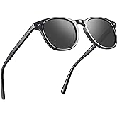 CARFIA Retro Acetate Polarized Sunglasses for Men UV400 Protection Hand-Crafted Frame Sun Glasses CA5285L