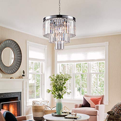 Zgear Luxury Modern/Contemporary Crystal Chandelier Ceiling Light Pendant Light for Dining Room, Living Room (7 Lights) - Thumbnail 6