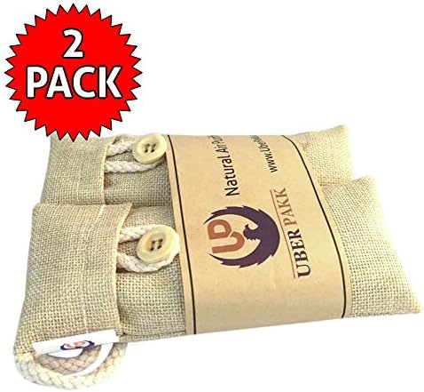 ODOR Absorber Activated Charcoal NATURAL Deodorizer Bag. Fragrance FREE Deodorant Inserts, Eliminator&Removal of Pet, Shoe, Smoke, Closet, Fridge, Car&Gym Bag Odor. Use Bamboo 4 Mold Mildew PREVENTION