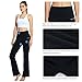 BALEAF Women's High Waist Bootleg Pants Tummy Control Workout Boot-Cut Yoga Pants Black Size L
