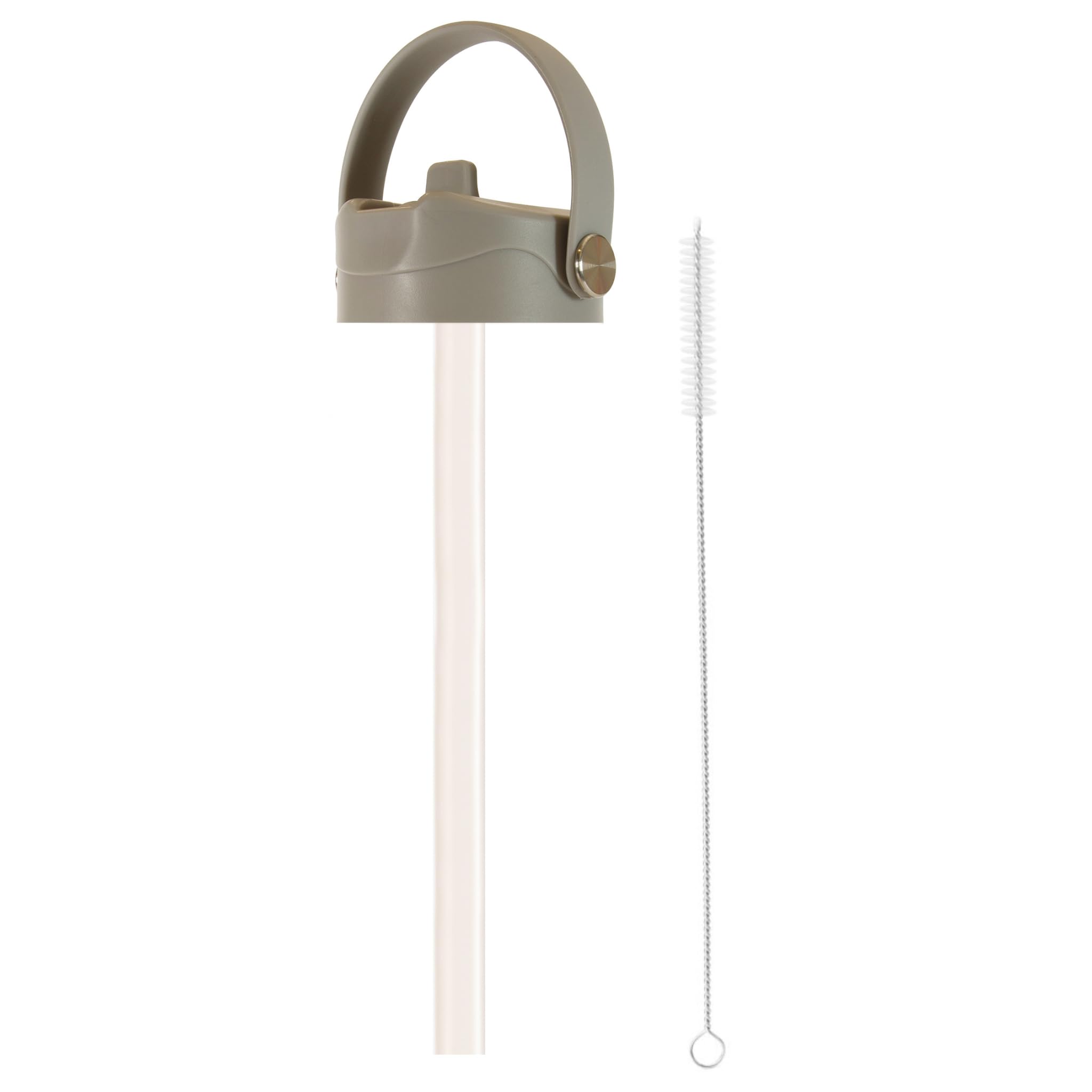 tiddlers & nippers Stainless Steel Vacuum Insulated Double Wall Kids Reusable Water Bottle with Leak Proof Straw 500ml | Keeps Cool for 24hrs & Warm for 10hrs + (Replacement Grey Lid Only)