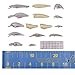 LPATTERN 30pcs Unpainted Fishing Baits Sets Blank Hard Lures Kit Crankbaits Wobblers Fishing Tackle with 3D Eyes