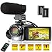 MELCAM Video Camera Camcorder FHD 1080P 30FPS 24MP YouTube Camera with Microphone 3.0 Inch 270 Degree Rotation 16X Zoom Remote Control Vlogging Digital Video Camera with 2 Batteries