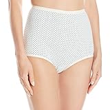 Vanity Fair Women's Perfectly Yours Tailored Cotton Brief Panty 15318, Dotty Dot Print, X-Large/8