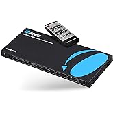 OREI 4K@60Hz 4×2 HDMI 2.0 Matrix with Audio Extraction, HDCP 2.2, HDR (Dolby Vision / HDR10+ / HLG), ARC, EDID Management, 4K-to-1080p Downscaling, Optical & Analog Audio Out, IR Remote (UHDS-402A)