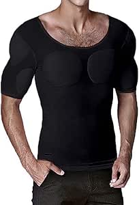 muscles undershirt padded chest muscle fake shirt