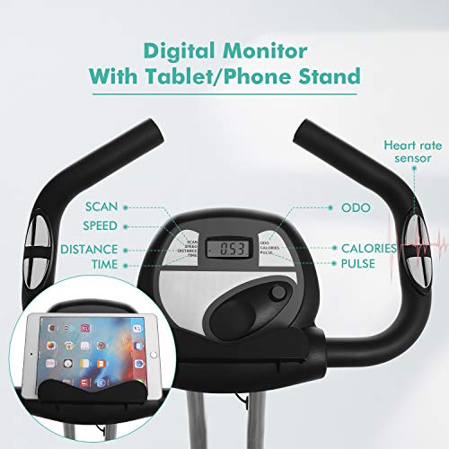 ANCHEER Resistance Exercise Bike, Folding Indoor Upright Bike