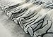 CaliTime Super Soft Throw Blanket for Bed Sofa Couch, Cozy Warm Flannel Fleece Black & White Carved Zebra Stripes, Queen