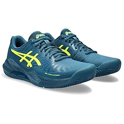 ASICS Men's Sneaker, Restful Teal Safety Yellow, 14
