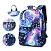 DOLIROX Anime Luminous Backpack Cool Fashion Boys Girls Outdoor Backpack Daypack Unisex Shoulder School Bag Laptop Bag (Star Blue)